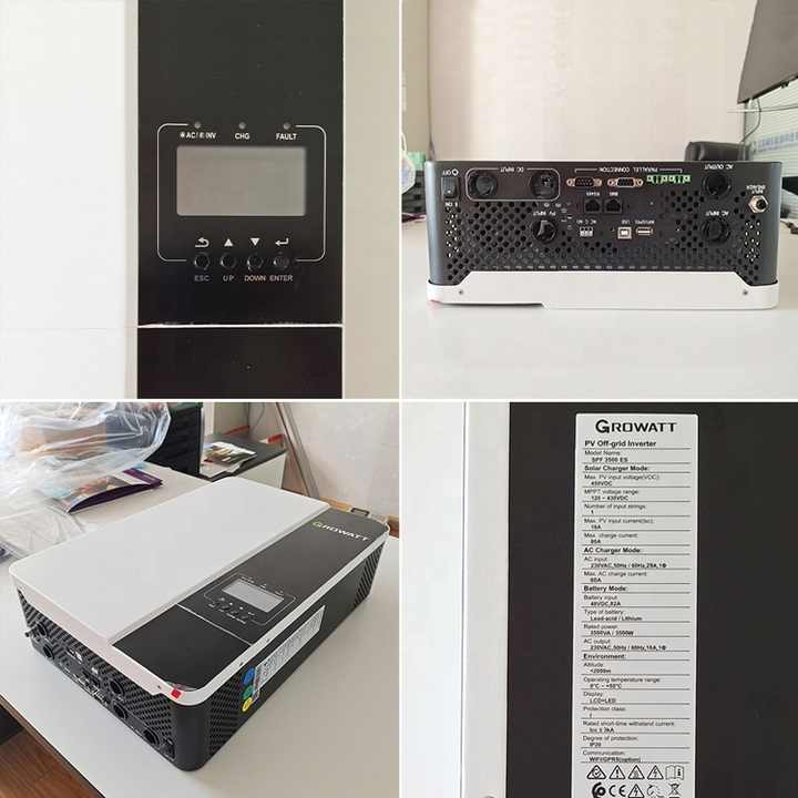 Growatt Off Grid Inverter SPF 5000ES Solar Inverter Single Phase Pure ...