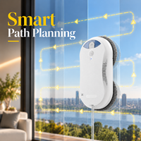 Nettoyeur de vitres automatique pour la maison, robot de nettoyage de vitres avec détection des bords et protection anti-chute