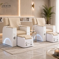 Fauteuils de pédicure de luxe pour salon de manucure, avec spa pour les pieds, bain à remous électrique, vibration réglable et massage