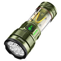 Lanterne de camping rechargeable par USB, lampe torche LED, lampe torche colorée, lumière extérieure multifonctionnelle avec batterie externe