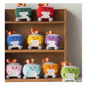 Wholesale Funny Knitted Toy with Positive Card Big 8cm <b>Cute</b> Crochet <b>Doll</b> Creative Potato Gifts Certified Safe for Kids - Product Image 4