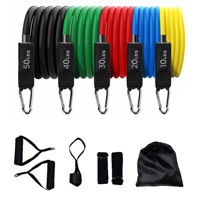 Ensemble de bandes de résistance multifonctionnelles pour la gymnastique à domicile avec sangles d'ancrage pour extenseurs de poitrine pour hommes femmes