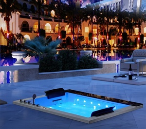 Bồn tắm massage thủy lực bằng acrylic cao cấp, kiểu thả, dành cho 2 người, tích hợp sẵn, bồn tắm lớn - Product Image 3