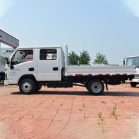 Camiones Multifuncionales de Gran Capacidad con Motor SAIC Yuejin Wuling Liuzhou de 1.6L y Plataforma Plana de 3.1m, Camiones de Carga Ligeros de Doble Cabina