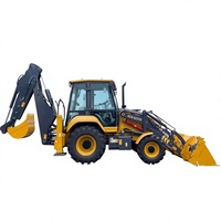 Mini Backhoe Loader XC8-S2570 Berkualitas Tinggi, Wheel Loader dengan Kapasitas Bucket 1.0m untuk Konstruksi dan Penanganan Material