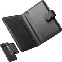 Porte-passeport en cuir Stouchi à ouverture rapide avec blocage RFID, étui magnétique à tirette rapide en 1 seconde