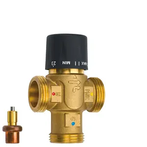 Mistura termostática latão bacia tubulação temperatura água controle termostato válvula mistura termostática