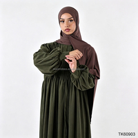 Abaya d'hiver en velours côtelé 2026 Dubaï pour femmes musulmanes, robe longue maxi islamique à manches bouffantes et fermeture éclair pour l'allaitement