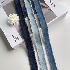 Pita Denim desainer buatan tangan dengan Spool rantai rumbai kain berjumbai untuk tas kain dan topi istilah renda baru - Product Image 3