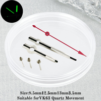 Aiguilles de montre multifonctionnelles en acier inoxydable, pièces de réparation de montre lumineuses bleues et vertes, compatibles avec le mouvement à quartz VK63