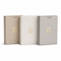 Jeu de cartes de luxe personnalisé pour hôtel, avec dorure à chaud et finition lin, pour souvenirs d'entreprise VIP