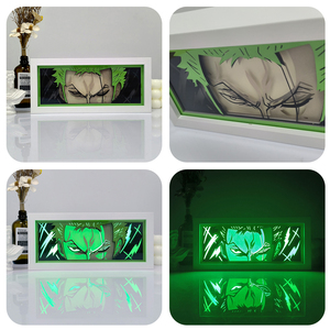 Lámpara de Escritorio con Diseño 3D de Jiu-jitsu Kaisen <span class=keywords><strong>My</strong></span> Hero Academia, Decoración con Personajes de Anime, Marco de Fotos, Lámpara RGB, Caja de Luz Anime - Product Image 6