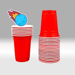 Logotipo personalizado 16oz Vasos De Plastico Mini Red Cup Shot Óculos De Plástico Descartável Óculos Party Cup