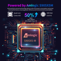 Boîtier TV Android 14 4K X96M300 Amlogic S905X5M dernière génération 2026, Quad Core, WiFi 2.4G/5GHz, 64 Go ROM, Ethernet Gigabit