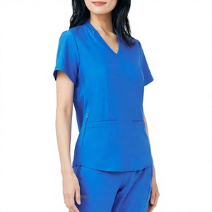 Conjunto de Uniforme Médico con Cuello en V para Mujer, Manga Corta, Uniforme de Enfermería, Ropa de Trabajo para el Sector Salud, Logotipo Personalizado, Proveedor Mayorista OEM para Clínicas - Product Image 4