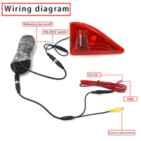 Cámara de Marcha Atrás para Luz de Freno de Automóvil, Usada para Renault Master / Nissan NV400 / Opel Movano 2010-2016