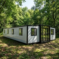 Maison conteneur modifiée détachable, extensible, respirante, de luxe, résistante aux ouragans, avec conception de modèle 3D, pour aménagement de bar extérieur
