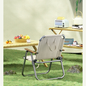 Silla de Jardín, <span class=keywords><strong>Playa</strong></span>, Picnic <span class=keywords><strong>y</strong></span> <span class=keywords><strong>Camping</strong></span>, de Madera, con Cojín de Algodón, Resistente, Moderna, Ahorra Espacio, Venta al Por Mayor - Product Image 3