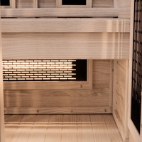 Sauna Infrarroja de Bajo EMF para Interiores, de Madera de Hemlock, para 3 Personas, con Luz Roja y Sistema de Control Digital, Suministro de Fábrica