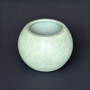 स्टाइलिश आधुनिक mगो मिट्टी के फूल बर्तन बर्तन हाथ से नक्काशीदार फिनिश घर इनडोर पौधों आउटडोर बालकनी फर्श सजावट 3-4 एल - Product Image 4