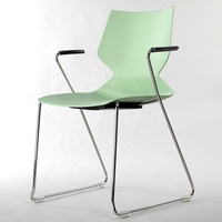 Chaise de bureau de direction en acier inoxydable de conception contemporaine, robuste, 150 kg, empilable