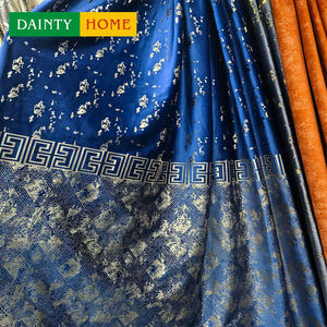 Usine directe hollande français velours tissu vente Polyester estampage à chaud feuille rideau tissu - Product Image 6