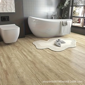 <b>Pvc</b> Floor Tiles <b>Roll</b> Self Adhesive Wood Grain Indoor Flooring Embossed Rustic Design - Product Image 2