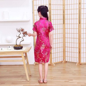 Niños niña ropa de fiesta disfraz bebé niñas Cheongsam <span class=keywords><strong>Jumper</strong></span> 1-12Y chino Qipao vestido 2017 - Product Image 5