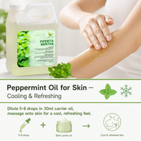 Huile Essentielle de Menthe Poivrée Pure WY (Mentha Piperita) à Haute Teneur en Menthol pour Diffuseur Ultrasonique, Spray d'Ambiance, Approvisionnement en Gros USDA