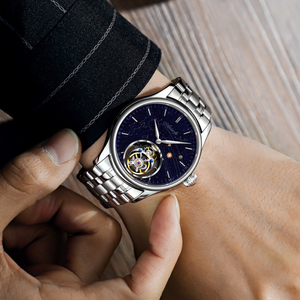 Reloj AESOP China Flying Tourbillon para Hombre, Diseño de Cielo Estrellado, Acero Inoxidable, Resistente al Agua, Reloj Mecánico - Product Image 4