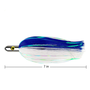 Señuelo de curricán Ilander con cabeza de bala de 7 pulgadas/9 pulgadas para Marlin Tuna Mahi Dolphin Durado Wahoo, señuelos de curricán de malla sin gancho, - Product Image 3