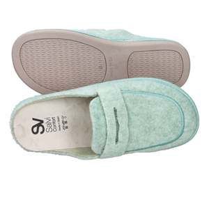 Salvi Pantoufles d'hiver pour femmes Aquamarine 61L-001 Chaussures d'intérieur doublées de polaire douce - Product Image 6