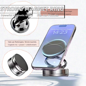 High Quality Real N52 Strong Magnet Aluminium Alloy Ring T28 Model Magnetic Suction Cup Phone <b>Holder</b> Compatible for for for - Product Image 2