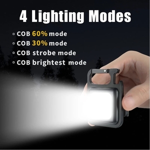 Mini Có Thể Sạc Lại Xách Tay Pocket COB Làm Việc Ánh Sáng Kiểm Tra Từ Tính Mở Ánh Sáng Torch Keychain Đèn LED Cắm Trại Đèn Pin - Product Image 3