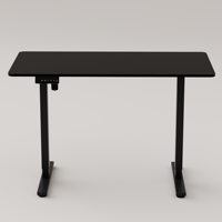 Bureau debout électrique PRORIALS moderne pour bureau à domicile, réglable en hauteur, à moteur unique, télescopique, noir, durable, en métal