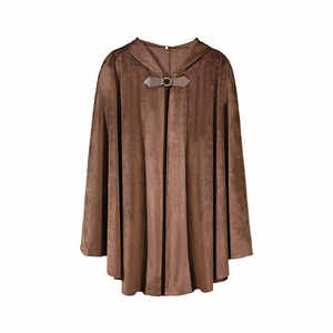 Cape noire médiévale avec capuche Costumes Renaissance Cosplay <span class=keywords><strong>Knight</strong></span> tunique gothique sorcière fête Cape - Product Image 4