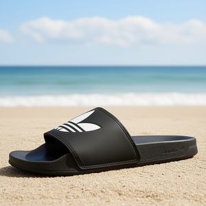 Adidas Adilette Lite Sandales à enfiler pour homme Noir Blanc Tige en EVA Modèle d'été décontracté Vietnam FU8298 - Product Image 2