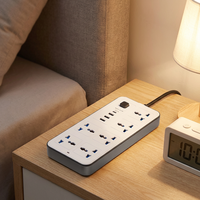 Regleta de Enchufes de Alta Calidad con 6 Tomas + 3 USB + 1 Tipo-C, Cable de 3m, Color Negro