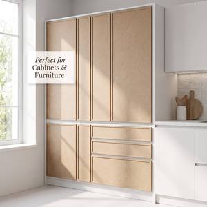 Panneau décoratif en HDF/MDF 1220x2440mm 18mm 12mm 9mm 3mm E1 E0 résistant à l'humidité, surface lisse, pour meubles et armoires - Product Image 4