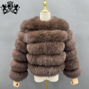 Áo khoác lông cáo thật kiểu ngắn mùa đông ấm áp năm 2022 dành cho nữ, áo khoác ngoài lông tự nhiên - Product Image 2