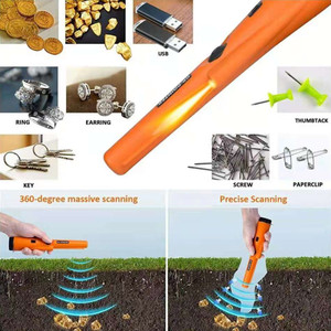 GP-Pointer <b>Handheld</b> Metal Detector Orange 360 Degree Scanning Underground Treasure Hunting Security <b>Scanner</b> - Product Image 1