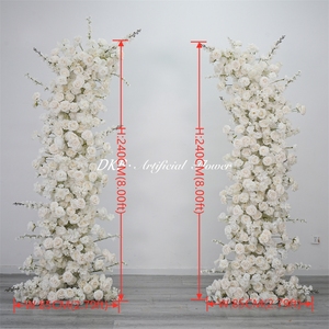 Events Wedding Backdrops Silk Flower Horn Arch Walk Through Customs High Quality Flower Gate Artificial Flower Arch Decor - Product Image 2