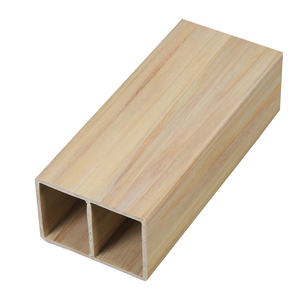cheap 100*50mm Waterproof Wpc Timber Tubes For Partition Wall Indoor Wood Plastic Composite 15-25 Years 5 Years Modern Normal
