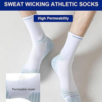 Vente en gros de chaussettes épaisses respirantes rembourrées pour le sport, chaussettes de basketball brodées avec logo personnalisé pour hommes