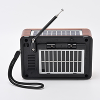 Retro Tragbarer BT-Lautsprecher AM/FM-Radio Solar- und Batteriebetrieben Vollband-Kartensteckplatz für Senioren