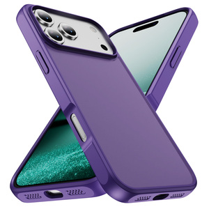 Étui de téléphone portable hybride TPU+<span class=keywords><strong>PC</strong></span> de type peau, fin, antichoc, protection contre les chutes, protection d'<span class=keywords><strong>écran</strong></span> et d'objectif pour iPhone 17 Pro Max - Product Image 1