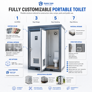 Toilettes portables en acier, livraison directe d'usine, pour chantier, <span class=keywords><strong>installation</strong></span> rapide, conception mobile - Product Image 6