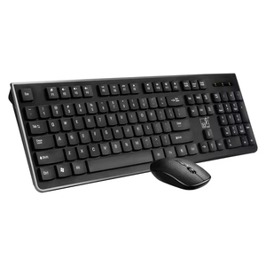 <b>Wireless</b> USB Keyboard and <b>Mouse</b> Combo Waterproof Ergonomic Design for Home Office & Multimedia Gaming Product - Product Image 1