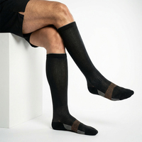 Chaussettes de compression athlétiques unisexes personnalisées, hauteur genou, pour le football, en nylon, pour hommes et garçons, course à pied, compression 15-20 mmHg