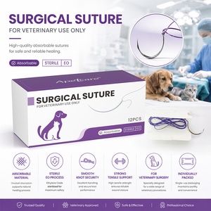 Suturas Quirúrgicas Veterinarias Absorbibles PGA PDO Catgut <span class=keywords><strong>PDS</strong></span> PGLA, Suturas Veterinarias de Polidioxanona Dexon con Agujas - Product Image 6